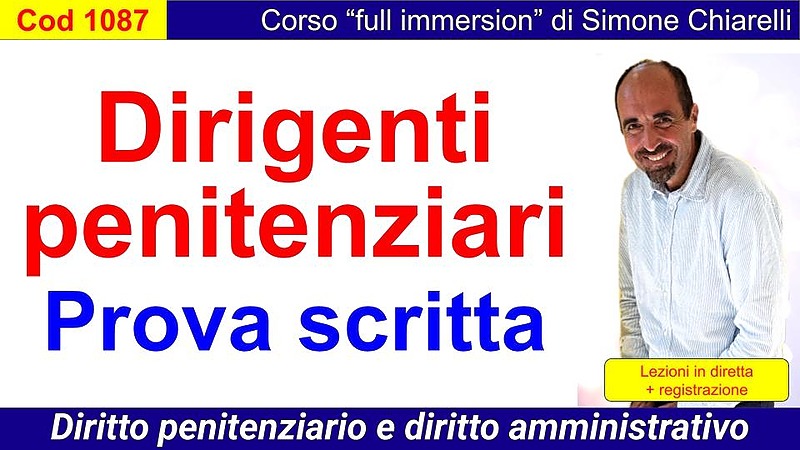Dirigenti penitenziari: prova scritta (full immersion)