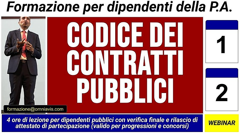 Codice dei contratti pubblici (D.Lgs. 36/2023) [4 ore formative]