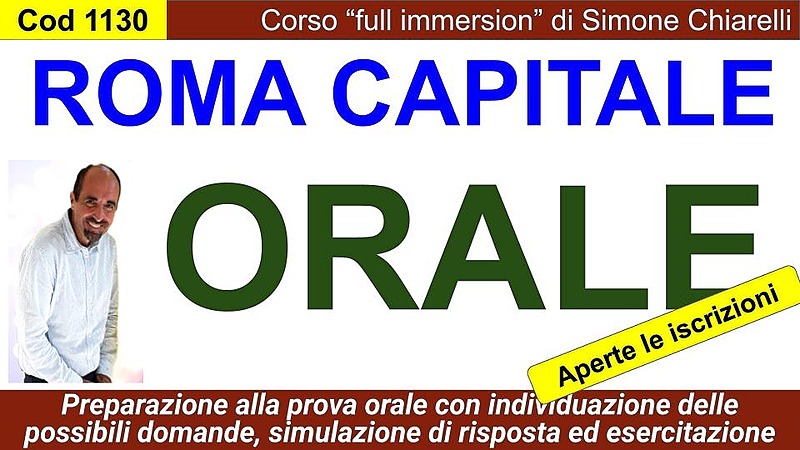 Roma Capitale - prova ORALE (full immersion)