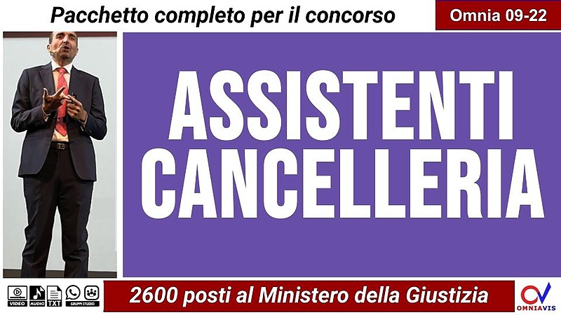 Assistenti cancelleria - Ministero della Giustizia (2600 posti)
