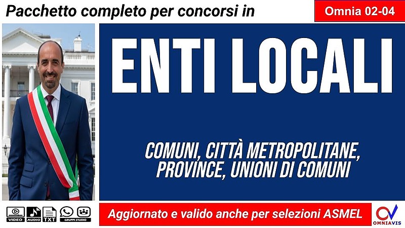 ENTI LOCALI (anche per selezioni di idonei - ASMEL)
