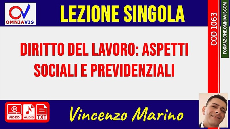 Diritto del lavoro: aspetti sociali e previdenziali (MARINO)