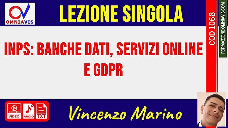INPS: banche dati, servizi online e GDPR (MARINO)