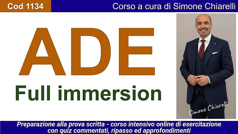 ADE (Agenzia delle Entrate) - prova SCRITTA (full immersion)