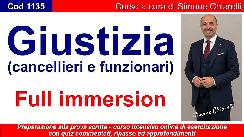 MINISTERO DELLA GIUSTIZIA (cancellieri e funzionari) - prova SCRITTA (full immersion)