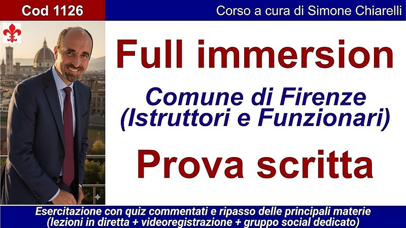Comune di Firenze - prova scritta (full immersion)