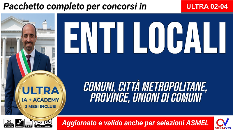 ENTI LOCALI - inclusi 3 mesi di CHIARELLI IA e ACADEMY (una classe inclusa!)