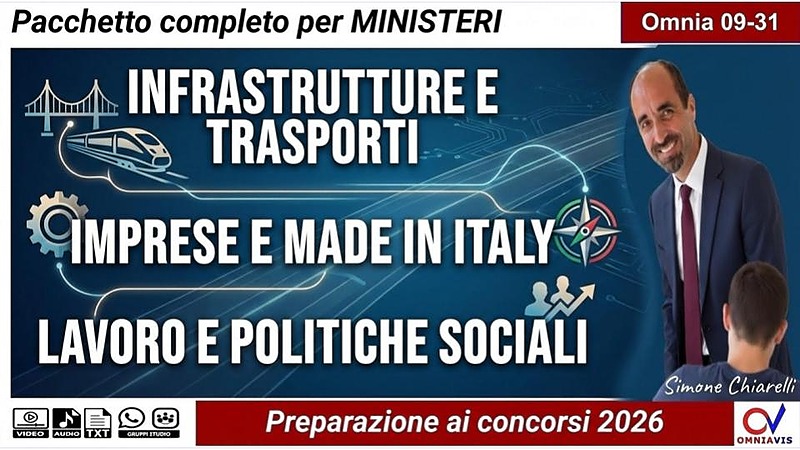 MINISTERI (MIT, Mimit, Lavoro): preparazione ai concorsi 2026