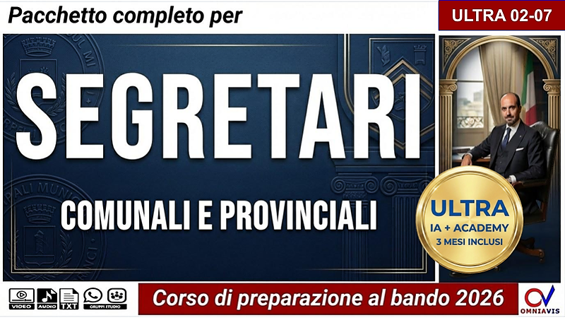 SEGRETARI comunali e provinciali (COA 2026)
