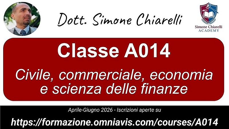 Civile, commerciale, economia e scienza delle finanze [II trimestre 2026]