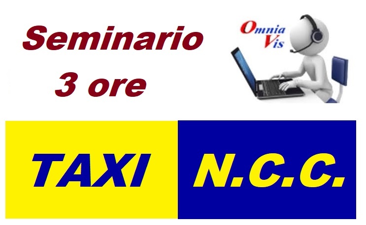 Taxi, NCC, noleggio senza conducente, rimessaggi [3 ore formative] (MACCANTELLI)
