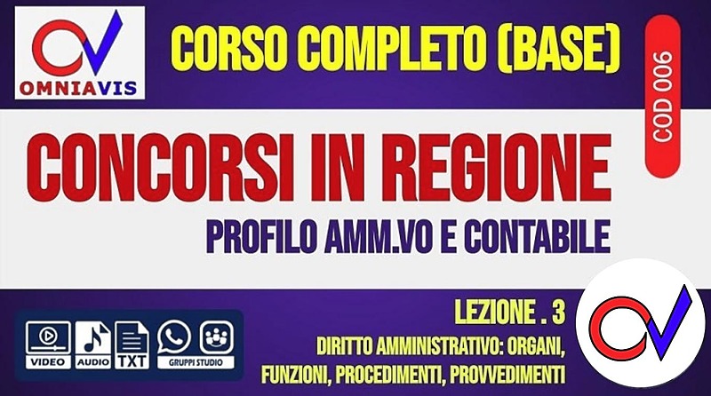 Regione - Elementi di diritto amministrativo [2 ore formative] (CHIARELLI)
