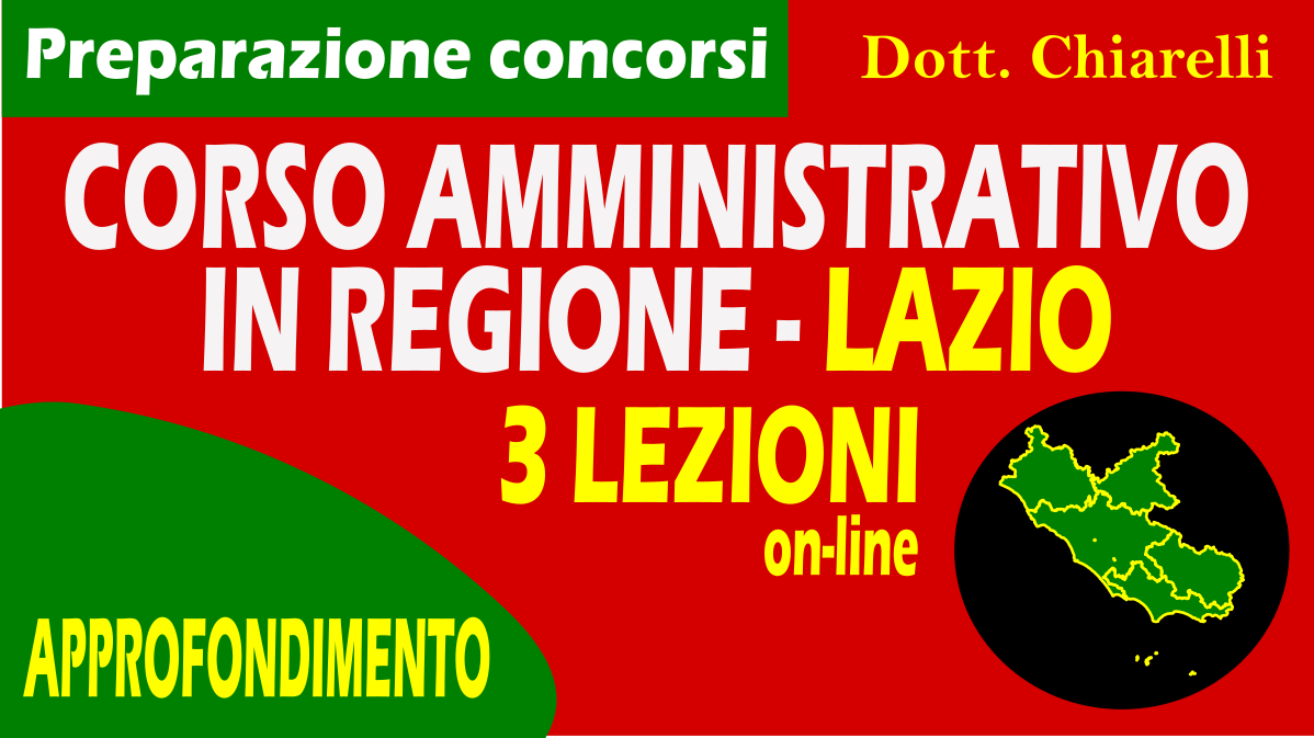 Corso per amministrativo (C/D) per concorsi nella Regione Lazio