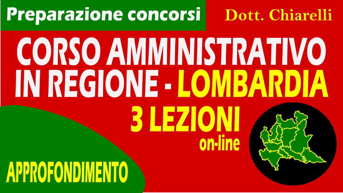 Corso per amministrativo (C/D) per concorsi nella Regione Lombardia