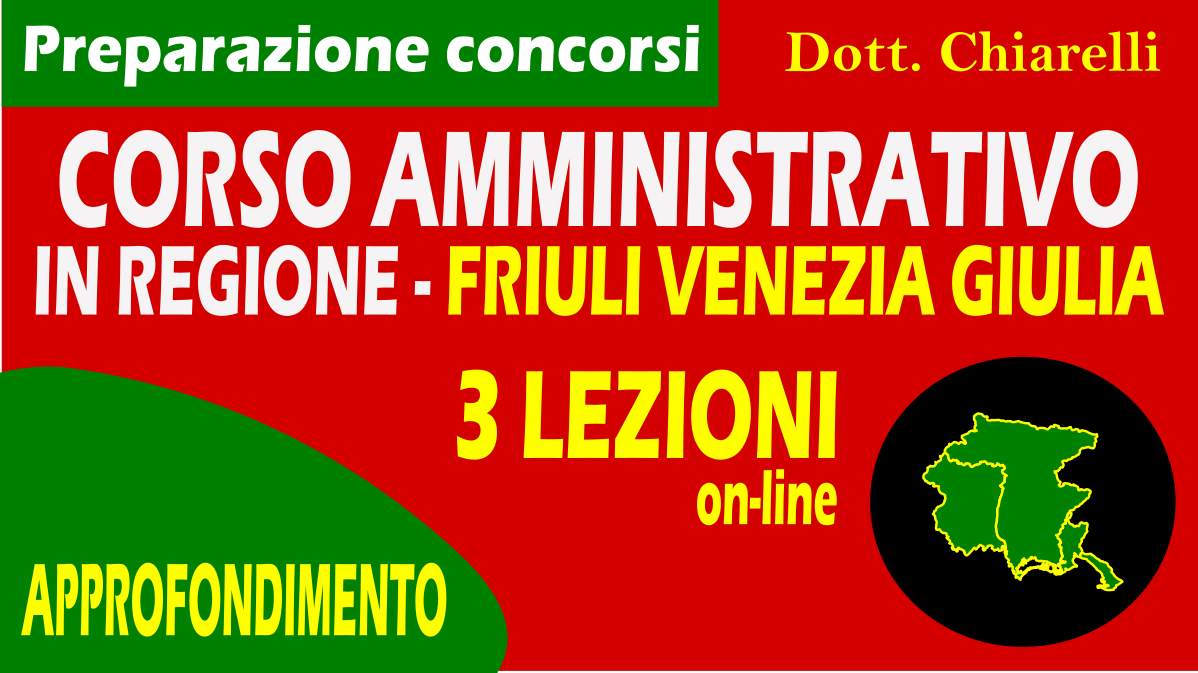 Corso per amministrativo (C/D) per concorsi nella Regione Friuli Venezia Giula