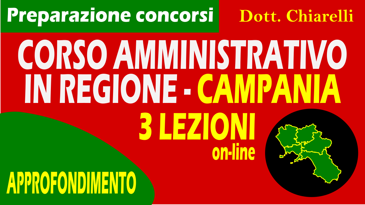 Corso per amministrativo (C/D) per concorsi nella Regione Campania