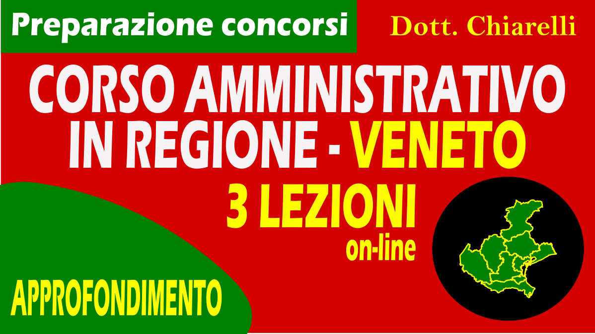 Corso per amministrativo (C/D) per concorsi nella Regione Veneto