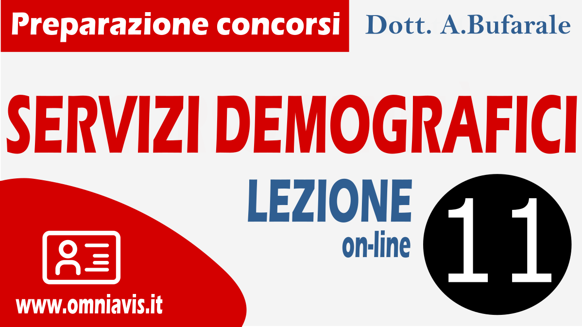 Corso Servizi Demografici - Esercitazione pratica: quiz (preselettiva e prima prova) in materia di servizi demografici [1 ora formativa] (BUFARALE)