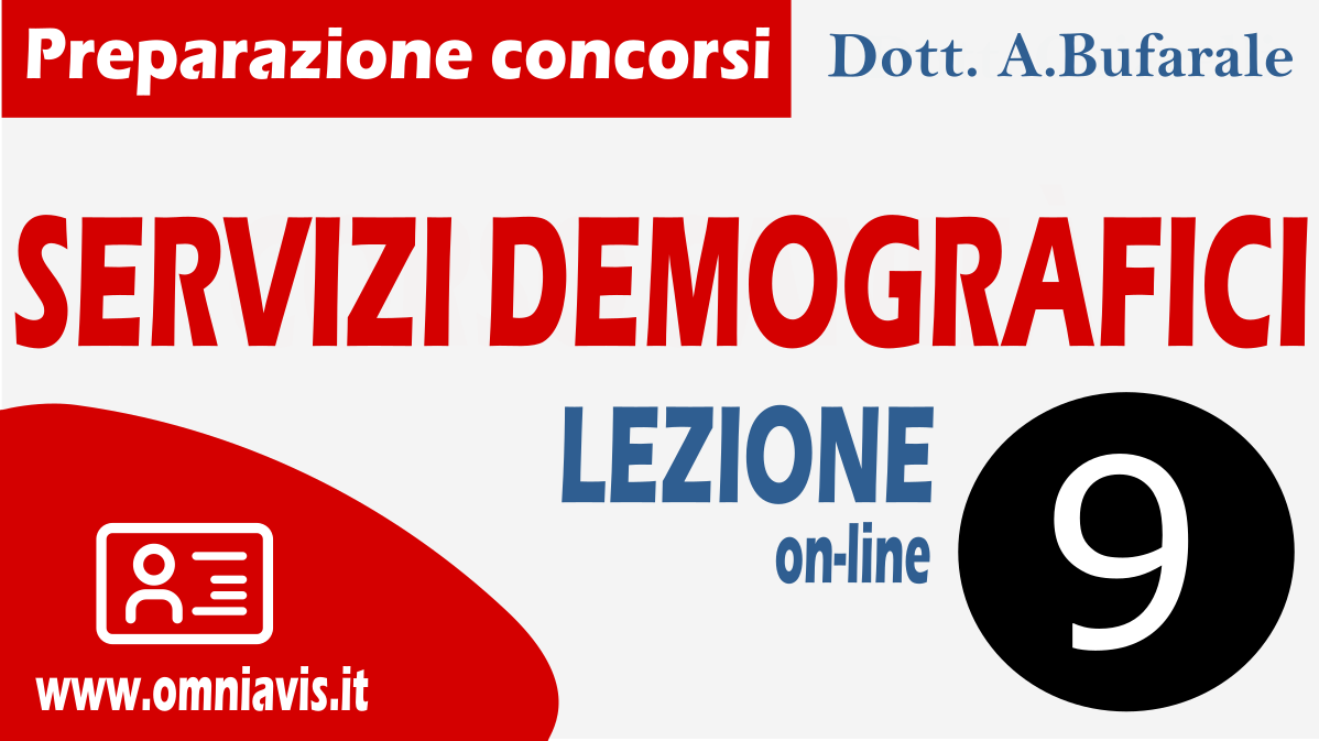 Corso Servizi Demografici - Soggetti e competenze dei servizi demografici (Sindaco, Ufficiale di anagrafe, Ufficiale di stato civile, gli organi del servizio elettorale) [1 ora formativa] (BUFARALE)