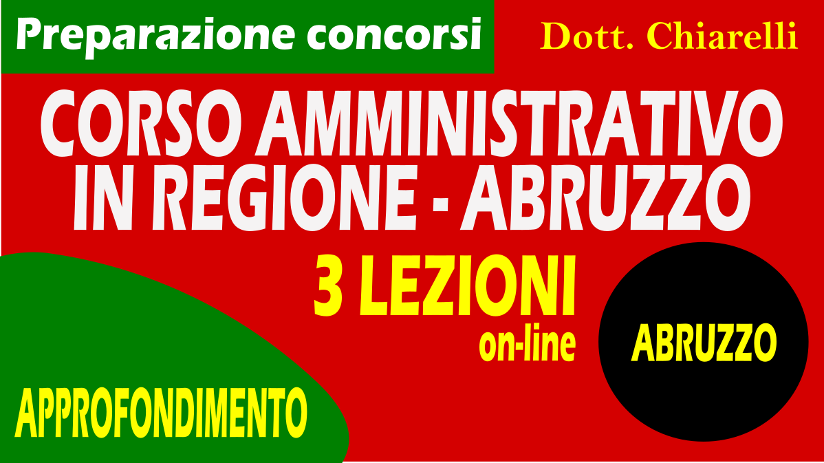 Corso per amministrativo (C/D) per concorsi nella Regione Abruzzo