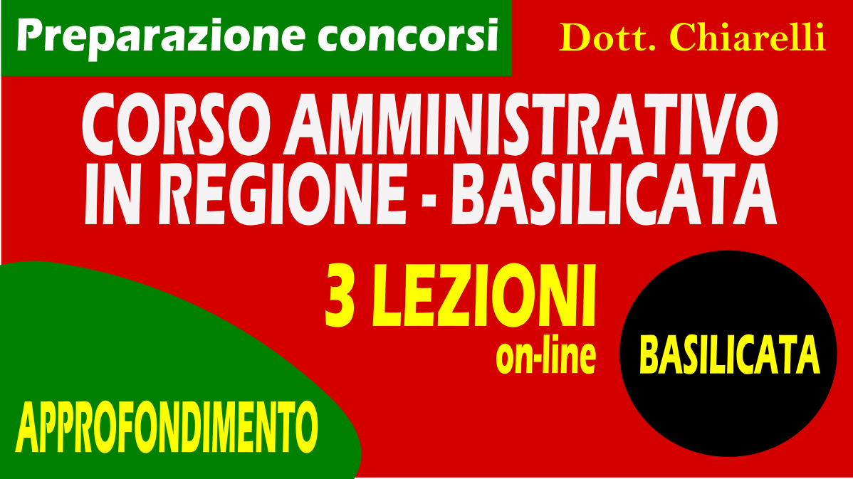 Corso per amministrativo (C/D) per concorsi nella Regione Basilicata