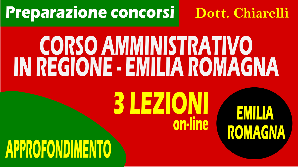 Corso per amministrativo (C/D) per concorsi nella Regione Emilia Romagna