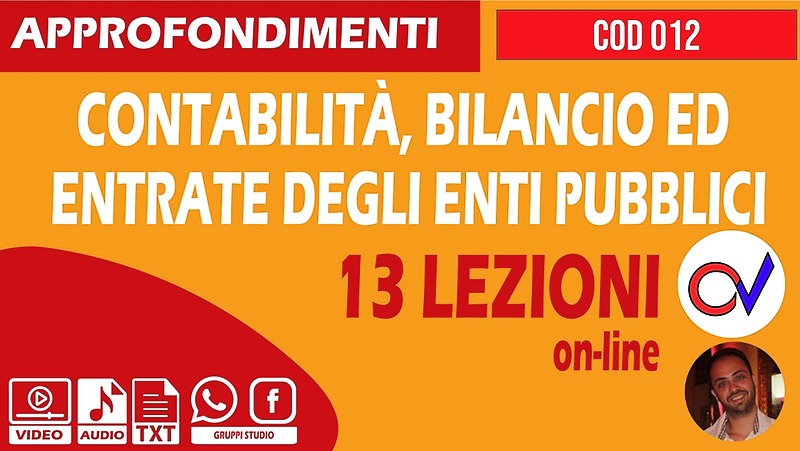 Contabilità, bilancio ed entrate degli Enti Pubblici