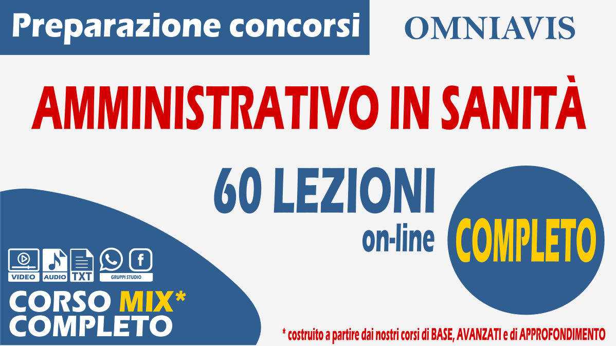 Corso per la preparazione ai concorsi in Enti Locali, Regione e Sanità (completo)