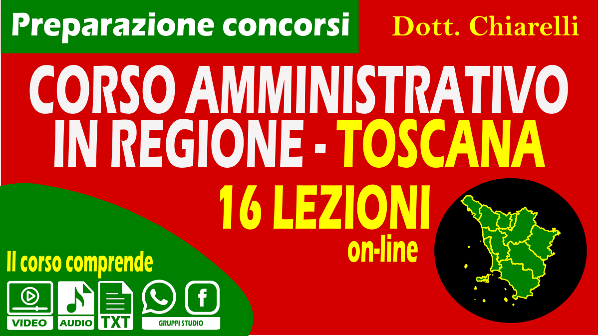 Corso concorsi per AMMINISTRATIVO IN REGIONE TOSCANA
