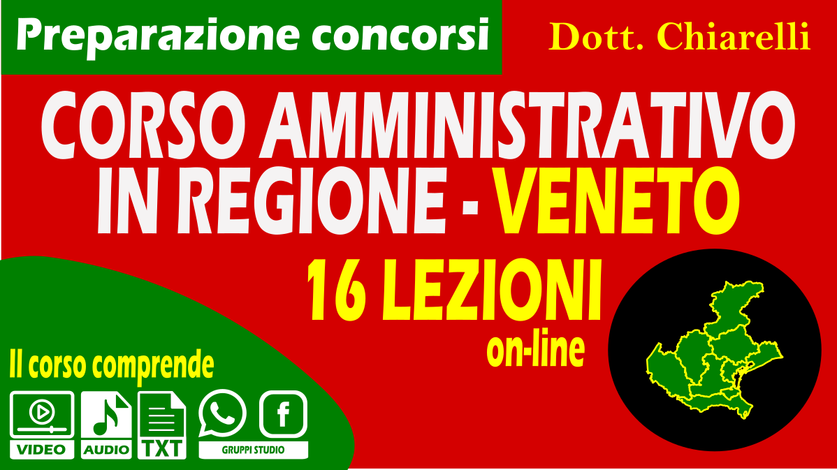 Corso concorsi per AMMINISTRATIVO IN REGIONE VENETO