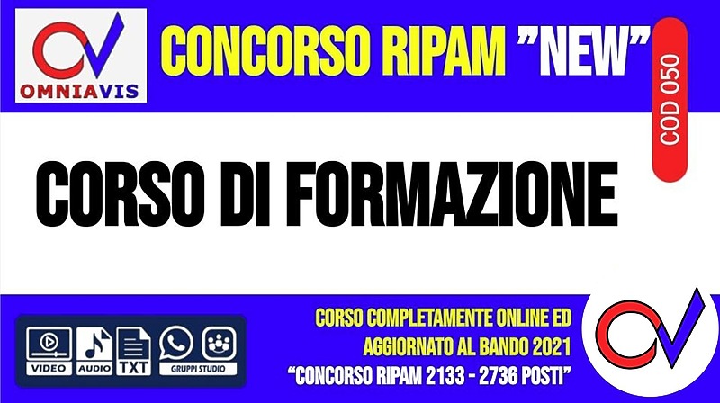 RIPAM: corso completo per bando "2736 posti"