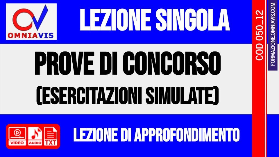 lezione 12 - Preparazione alle prove di concorso (CHIARELLI)