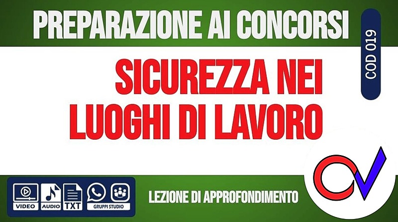 Salute e sicurezza nei luoghi di lavoro (Dlgs 81/2008) [3 ore formative] (CHIARELLI)