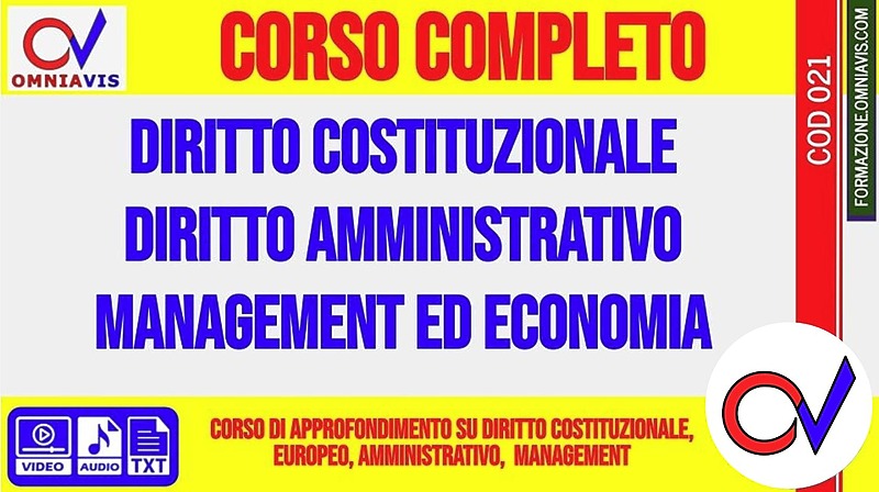 Diritto costituzionale, amministrativo, management, economia [40 ore formative]
