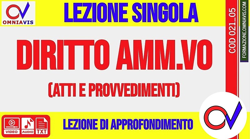 Diritto amministrativo (atti e provvedimenti) (CHIARELLI)