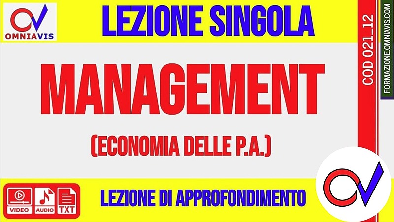 Management ed economia delle organizzazioni pubbliche (CHIARELLI)
