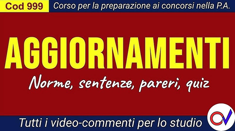 Aggiornamenti (norme, sentenze, commenti)