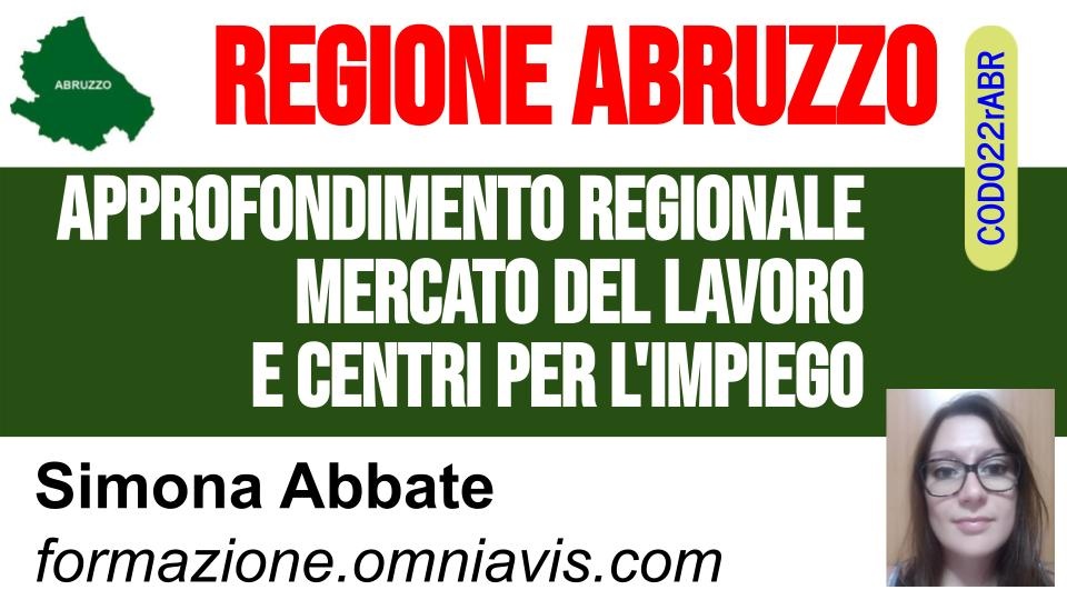 ABRUZZO - Politiche del lavoro e per l'impiego (ABBATE)