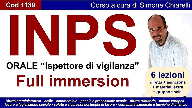 INPS ORALE — Ispettore di vigilanza (Full Immersion)
