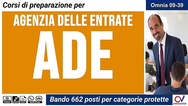 ADE - Bando 662 posti per categorie protette