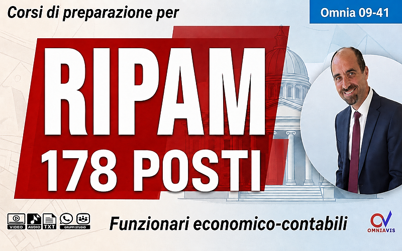 Ripam 178 posti (profilo 'Funzionari economico-contabili')