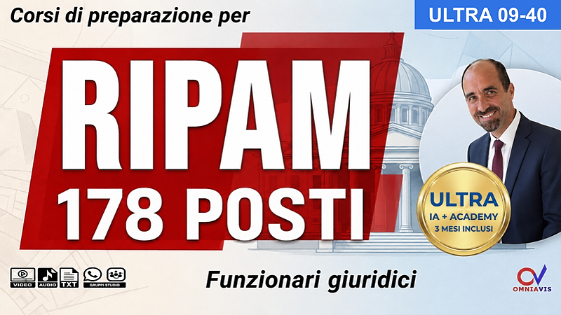 Ripam 178 posti (profilo 'Funzionari giuridici')