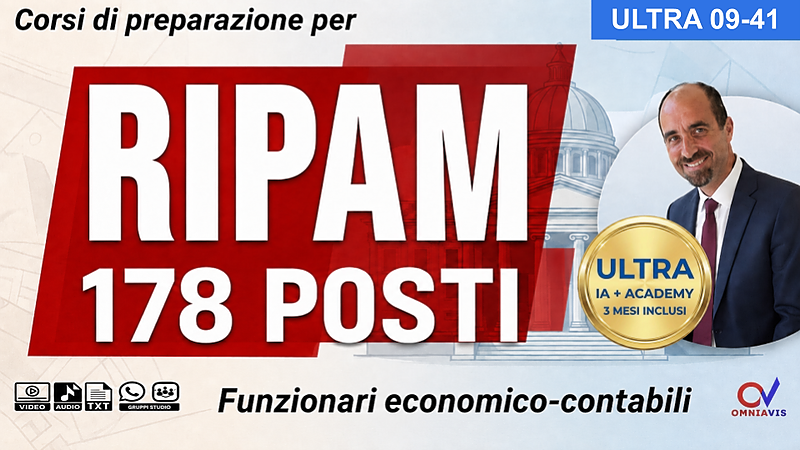 Ripam 178 posti (profilo 'Funzionari economico-contabili')