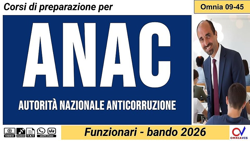 ANAC - Autorità Nazionale Anticorruzione - Funzionari - Bando 2026
