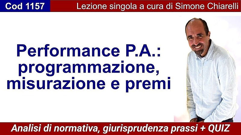 Performance P.A.: programmazione, misurazione e premi