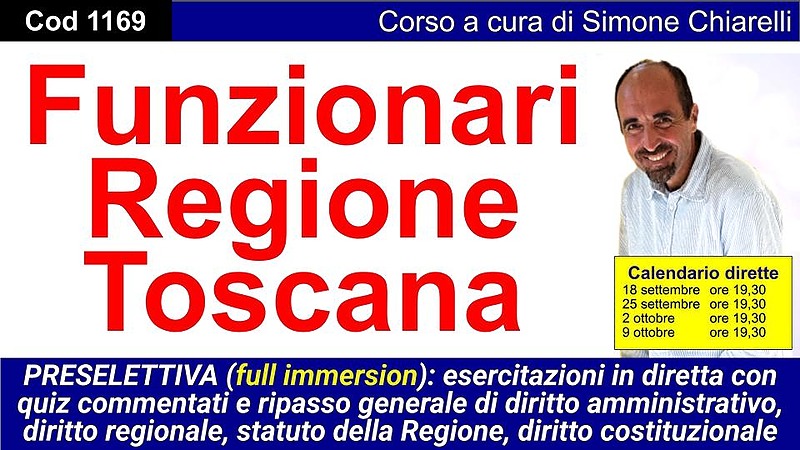 Funzionari Regione Toscana - PRESELETTIVA (full immersion)