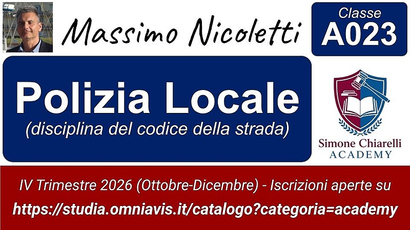 Polizia Locale (Codice della Strada) - [IV TRIM 2026]