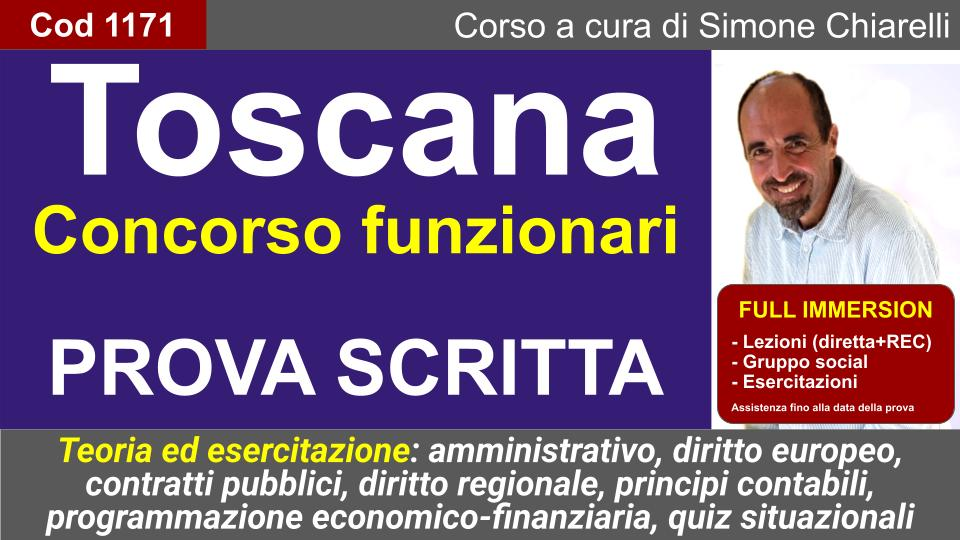 Toscana - Concorso funzionari - PROVA SCRITTA (Full immersion)