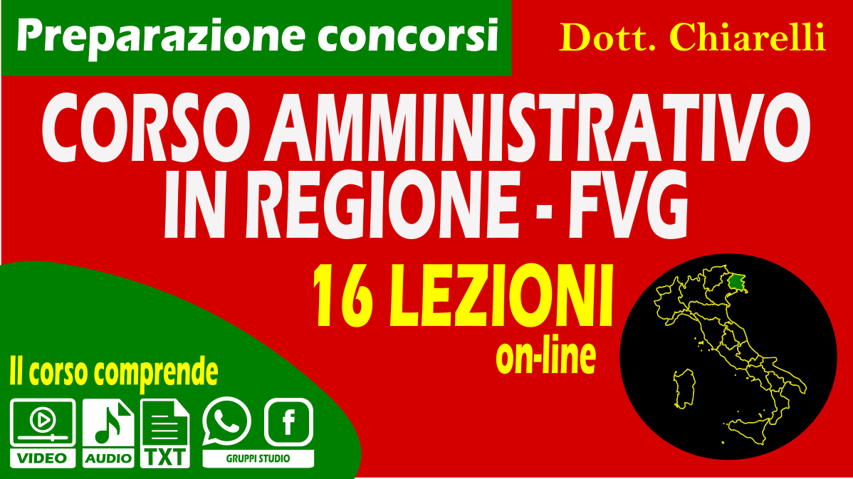 Corso concorsi per amministrativo in Friuli Venezia Giulia
