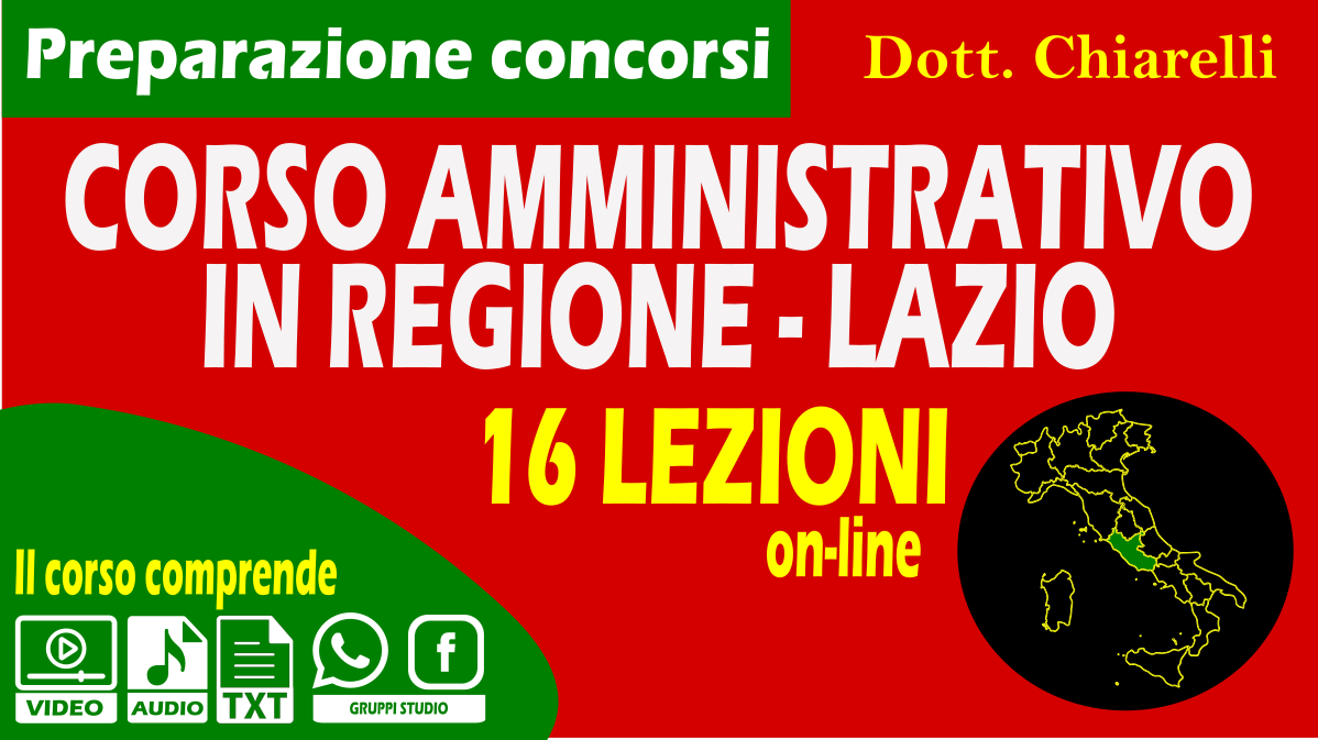 Corso concorsi per amministrativo in Lazio